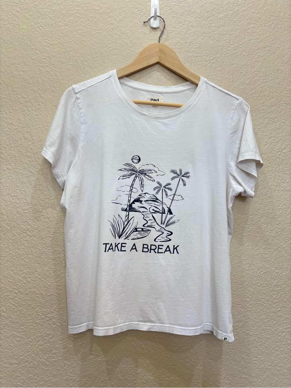 Pact Earth's Favorite 100% Organic Cotton Graphic T-Shirt “Take a Break” Print